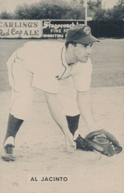 1952 Globe Printing Colorado Sky Sox Al Jacinto #5 Baseball Card