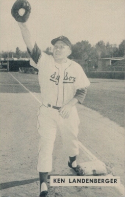 1952 Globe Printing Colorado Sky Sox Ken Landenberger #9 Baseball Card