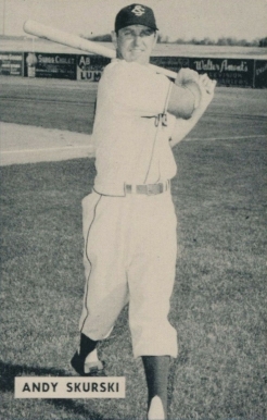 1952 Globe Printing Colorado Sky Sox Andy Skurski #16 Baseball Card