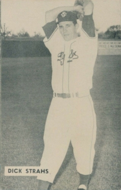 1952 Globe Printing Colorado Sky Sox Dick Strahs #17 Baseball Card