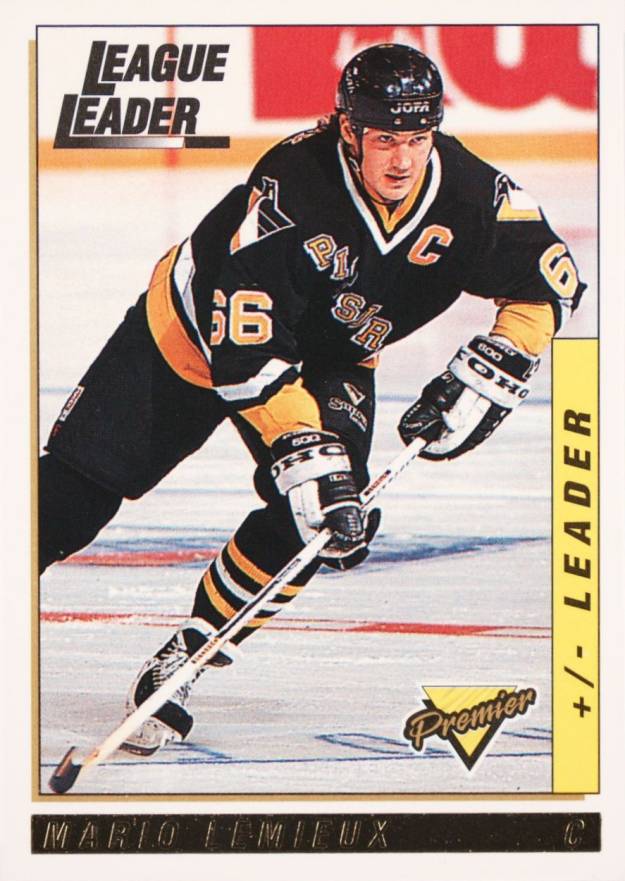 1993 Topps Premier Mario Lemieux #37 Hockey Card