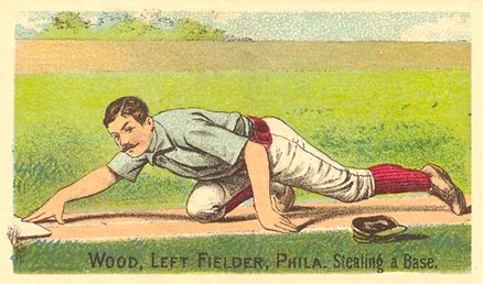 1887 Buchner Gold Coin Dandy Wood # Baseball Card