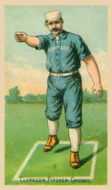 1887 Buchner Gold Coin CLARKSON. Pitcher. Chicago. #26 Baseball Card