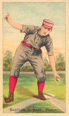 1887 Buchner Gold Coin Charles Bastian # Baseball Card