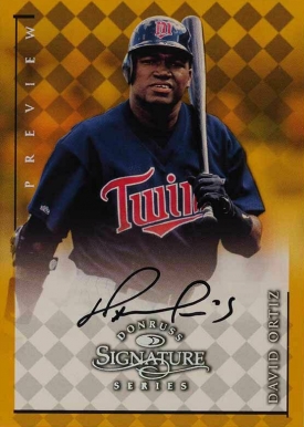 1998 Donruss Signature Preview Autographs David Ortiz # Baseball Card