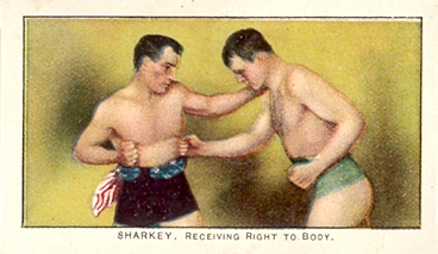 1910 Philadelphia 27 Scrappers Boxing SHARKEY. Receiving Right to Body. # Other Sports Card
