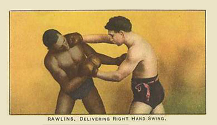 1910 Philadelphia 27 Scrappers Boxing RAWLINS. Delivers Right Hand Swing. # Other Sports Card