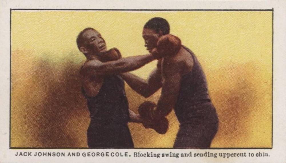 1910 Philadelphia 27 Scrappers Boxing JACK JOHNSON AND GEORGE COLE. Blocking swing .... # Other Sports Card