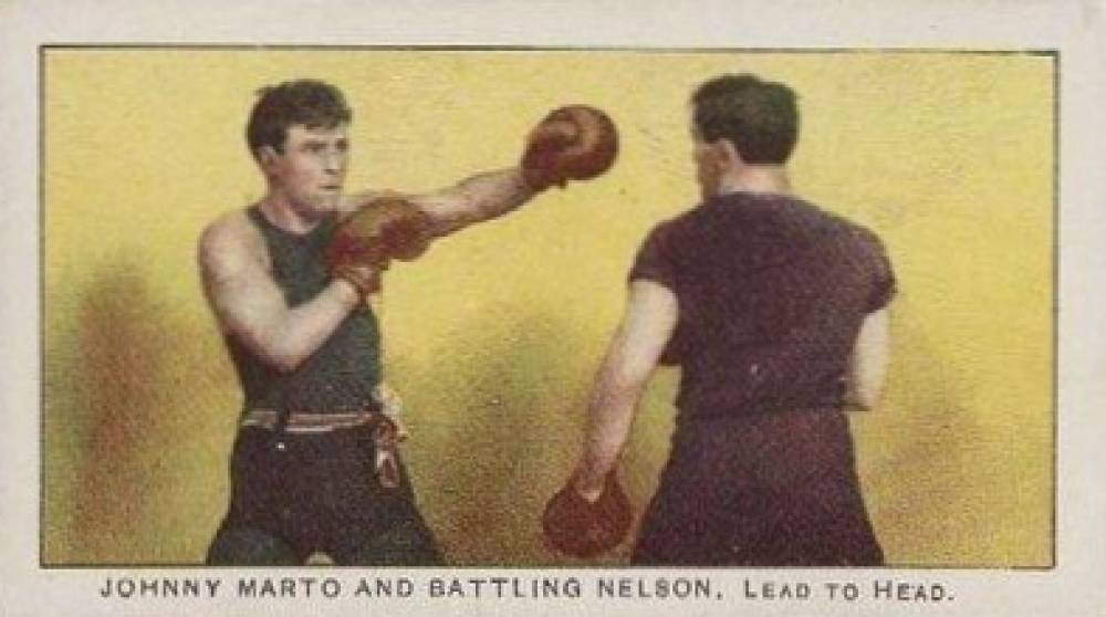 1910 Philadelphia 27 Scrappers Boxing JOHNNY MARTO AND BATTLING NELSON. Lead to Head # Other Sports Card