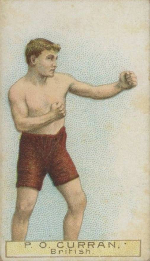 1911 W.D. & H.O. Wills Boxers Green Stars & Circle Back Boxing P.O. Curran # Other Sports Card
