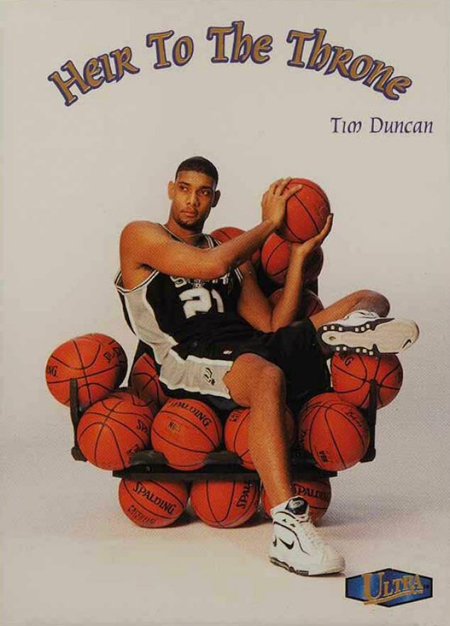 1997 Ultra Heir To The Throne  Tim Duncan #7 Basketball Card