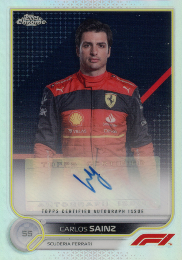 2022 Topps Chrome Formula 1 Chrome Autographs Carlos Sainz #CACCS Other Sports Card