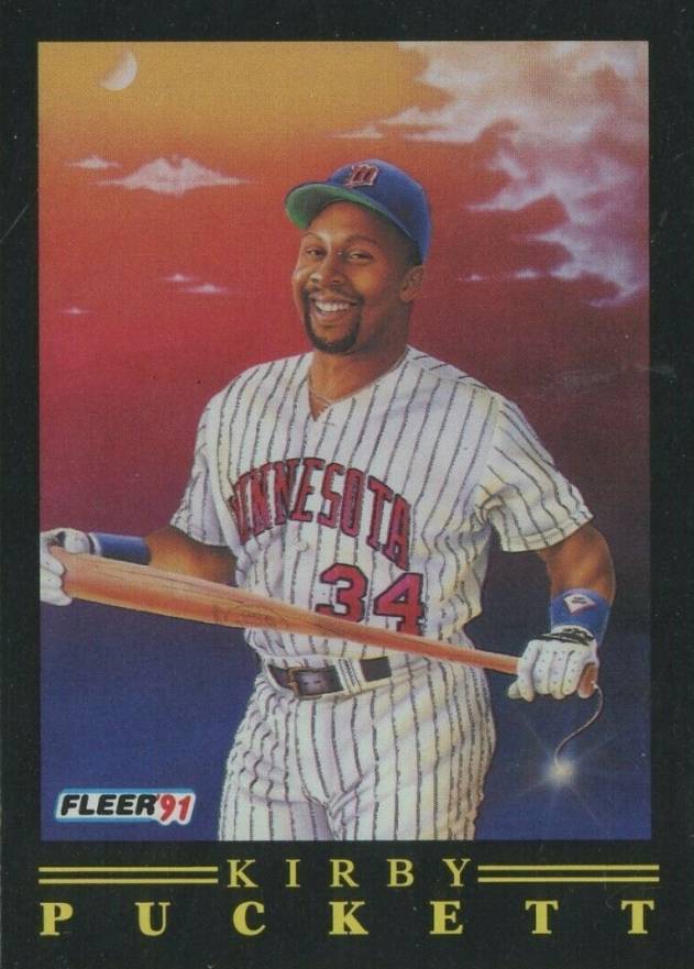 1991 Fleer Pro-Vision Kirby Puckett #1 Baseball Card