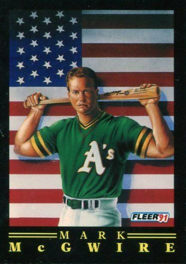 1991 Fleer Pro-Vision Mark McGwire #4 Baseball Card