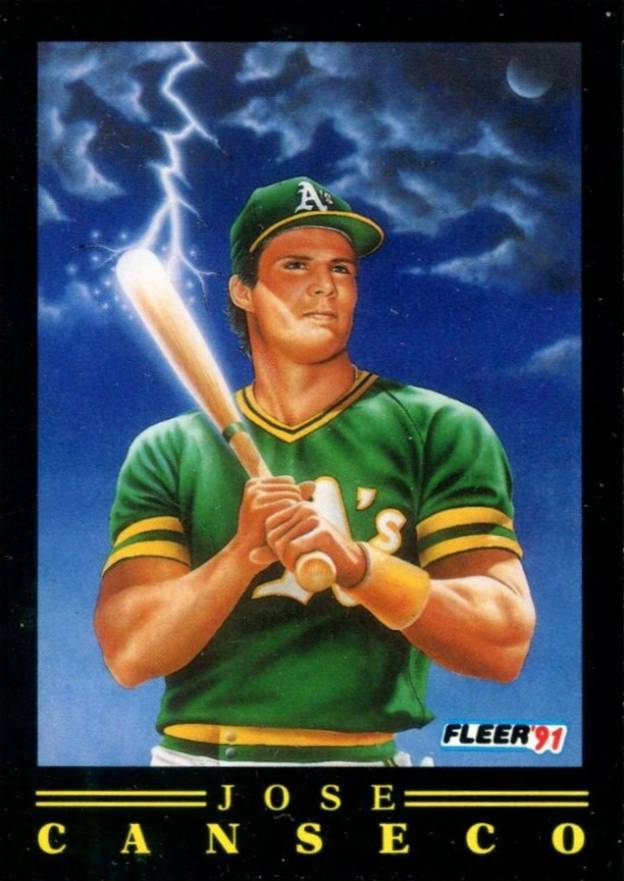 1991 Fleer Pro-Vision Jose Canseco #6 Baseball Card