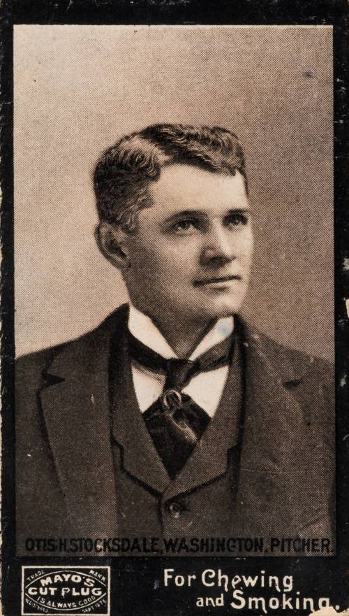 1895 Mayo's Cut Plug OTIS STOCKSDALE. WASHINGTON. PITCHER # Baseball Card