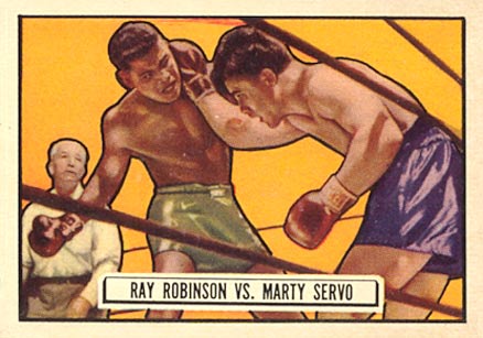 1951 Topps Ringside  Ray Robinson Vs. Marty Servo #34 Other Sports Card