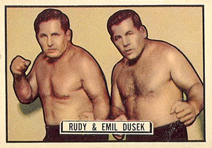 1951 Topps Ringside  Rudy & Emil Dusek #9 Other Sports Card