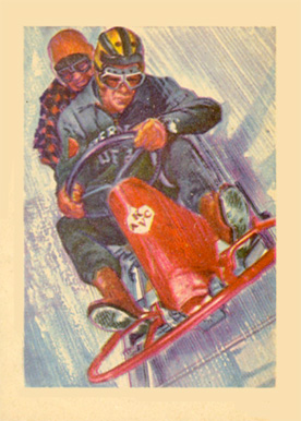 1956 Adventure Bobsledding Lake Placid Style #10 Non-Sports Card