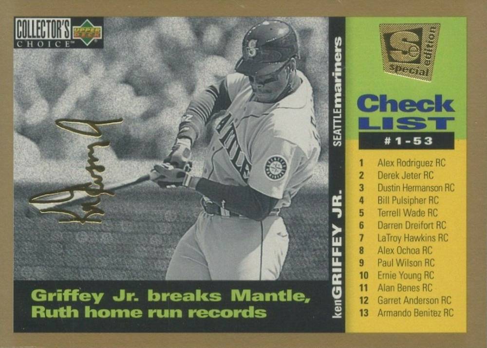 1995 Collector's Choice SE Checklist: Ken Griffey Jr. #261 Baseball Card