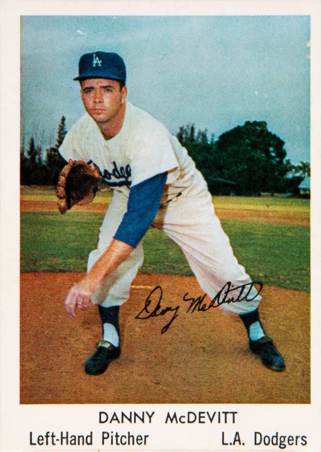 1960 Bell Brand Dodgers Danny McDevitt #3 Baseball Card