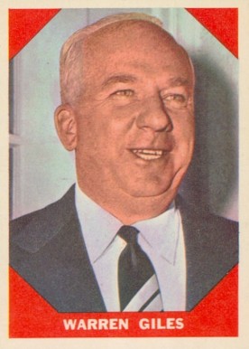 1960 Fleer Baseball Greats Warren Giles #73 Baseball Card