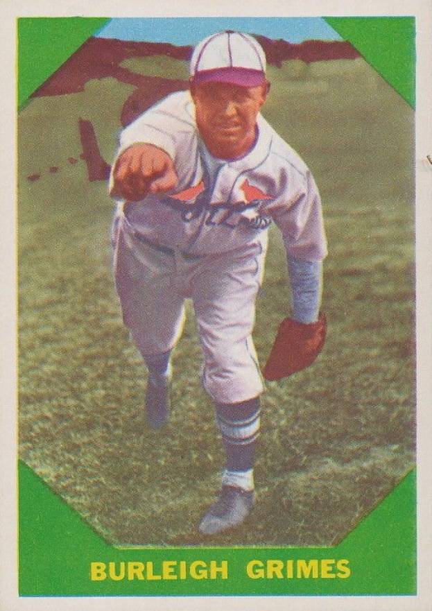1960 Fleer Baseball Greats Burleigh Grimes #59 Baseball Card