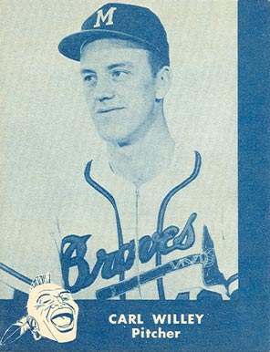 1960 Lake to Lake Dairy Milwaukee Braves Carl Willey # Baseball Card