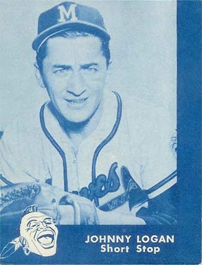 1960 Lake to Lake Dairy Milwaukee Braves Johnny Logan # Baseball Card