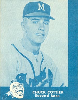 1960 Lake to Lake Dairy Milwaukee Braves Chuck Cottier # Baseball Card