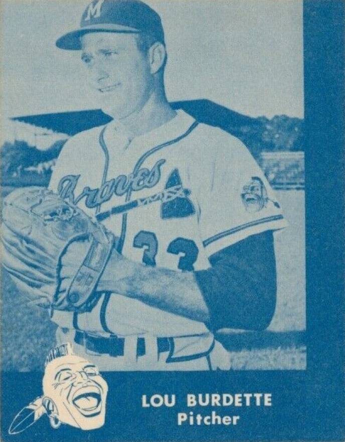 1960 Lake to Lake Dairy Milwaukee Braves Lou Burdette # Baseball Card