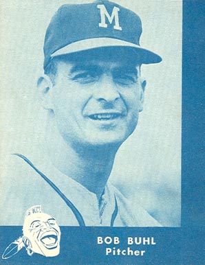 1960 Lake to Lake Dairy Milwaukee Braves Bob Buhl # Baseball Card