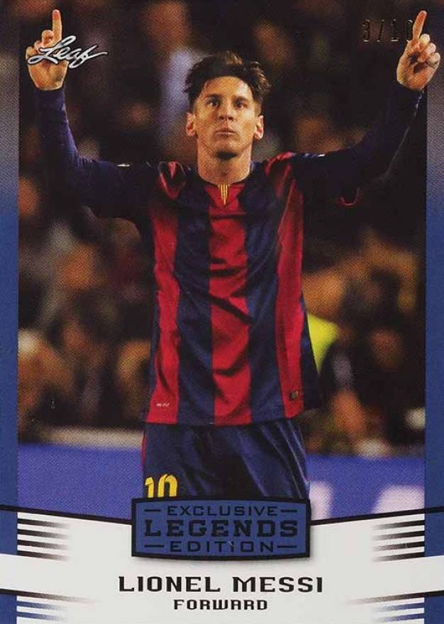 2016 Leaf Exclusives Legends Edition Lionel Messi #7 Soccer Card