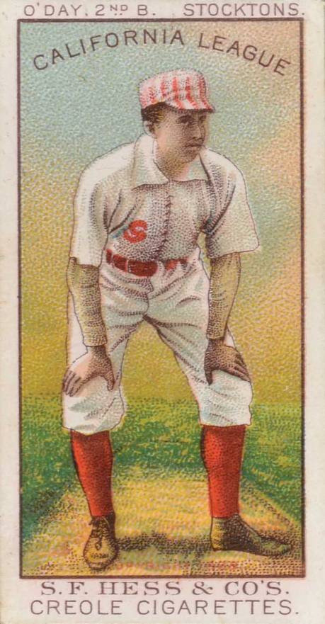 1888 S.F. Hess California League O'Day # Baseball Card