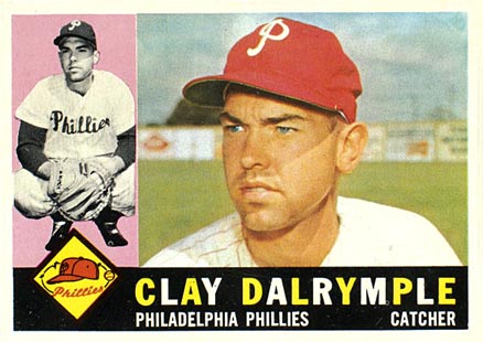 1960 Topps Clay Dalrymple #523 Baseball Card