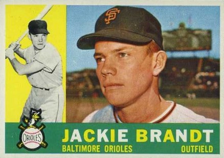 1960 Topps Jackie Brandt #53 Baseball Card