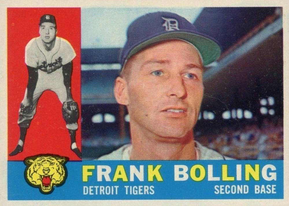 Baseball Card 1959 Topps # 280 Frank Bolling Detroit Tigers EX Tigers 