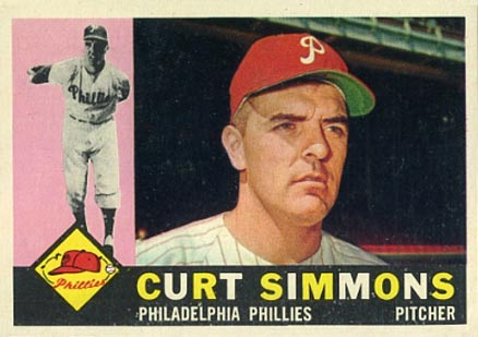1960 Topps Curt Simmons #451 Baseball Card