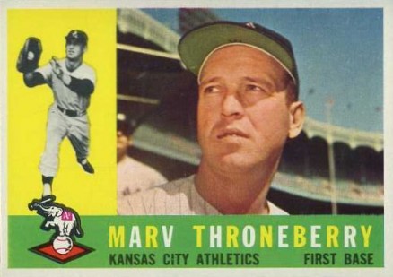 1960 Topps Marv Throneberry #436 Baseball Card