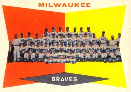 1960 Topps Milwaukee Braves Team #381 Baseball Card