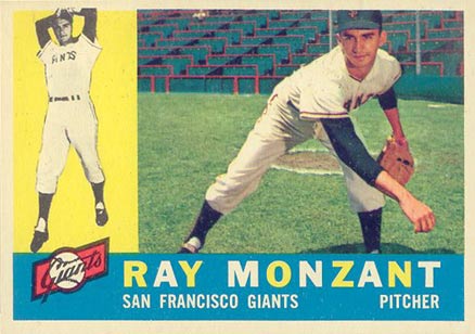 1960 Topps Ray Monzant #338 Baseball Card