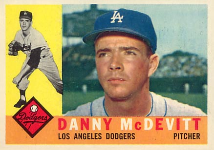 1960 Topps Danny McDevitt #333 Baseball Card