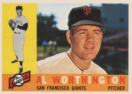 1960 Topps Al Worthington #268 Baseball Card