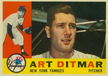 1960 Topps Art Ditmar #430 Baseball Card
