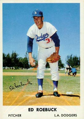 1961 Bell Brand Dodgers Ed Roebuck #37 Baseball Card