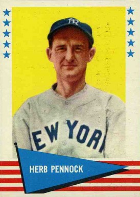 1961 Fleer Herb Pennock #133 Baseball Card