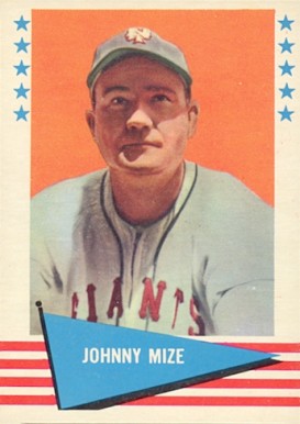 1961 Fleer Johnny Mize #63 Baseball Card