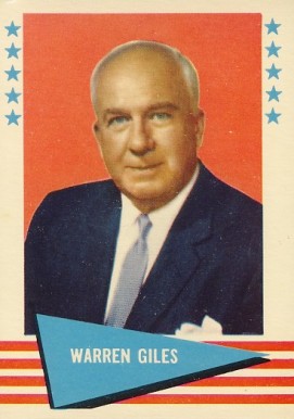 1961 Fleer Warren Giles #33 Baseball Card