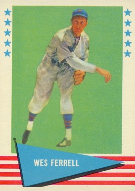 1961 Fleer Wes Ferrell #26 Baseball Card