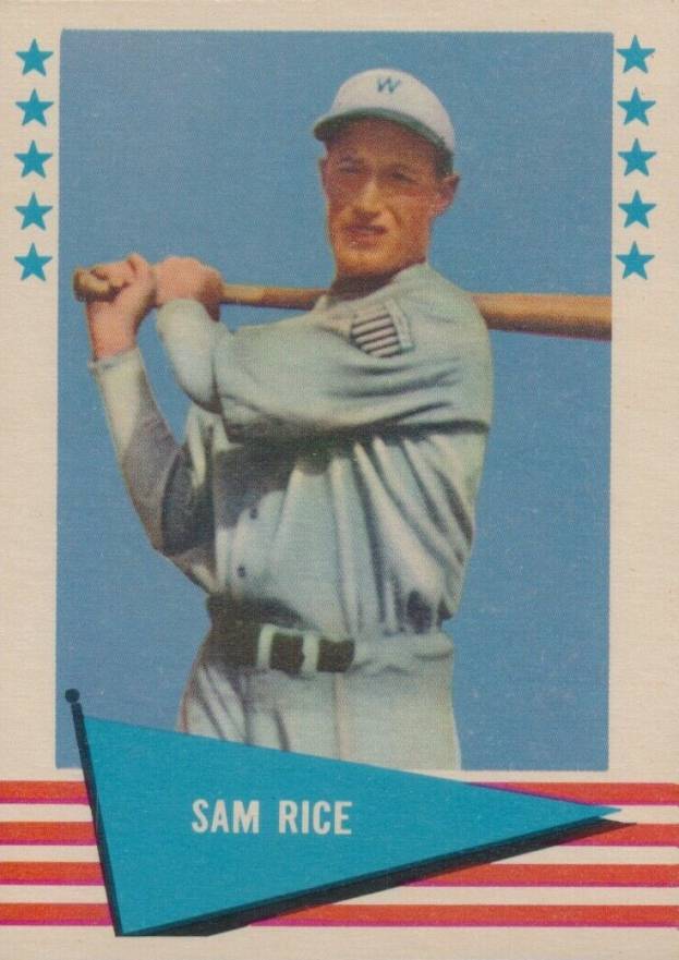 1961 Fleer Sam Rice #70 Baseball Card